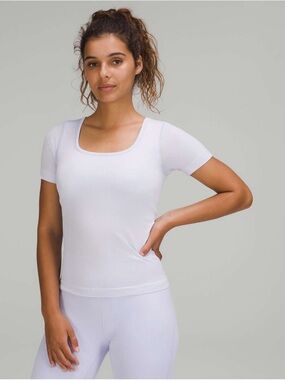 29. Lululemon Ebb to Street Short Sleeve Shirt - Pastel Blue